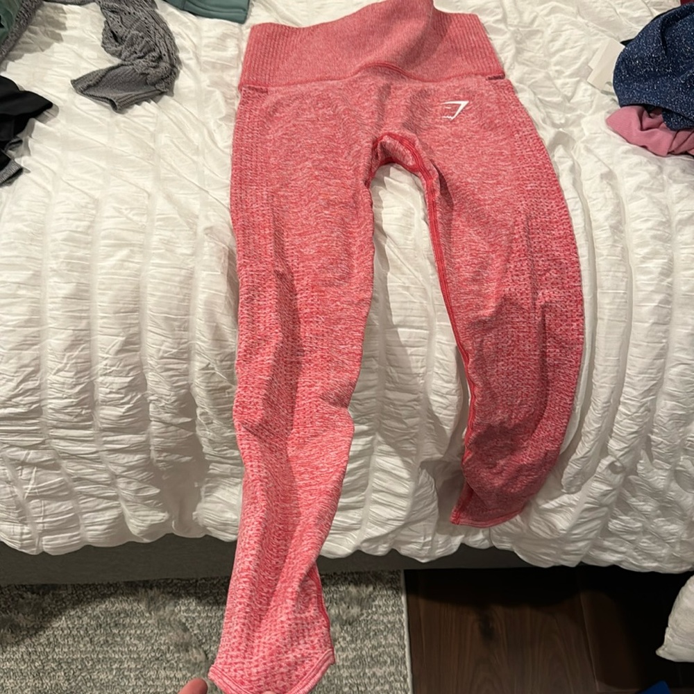 pink gym shark leggings